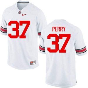 Men's Ohio State Buckeyes #37 Joshua Perry White Nike NCAA College Football Jersey New Year WSE1644JS